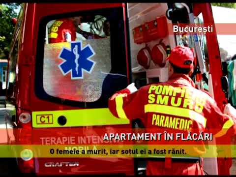 Incendiu violent, în București