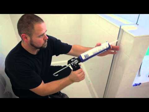 how to fit frameless shower screen