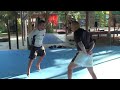 Fighter foot work drill to improve hand eye body coordination