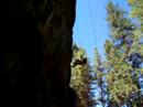 Matt Hale rappelling up in garden villey idaho.  Nice work matt!