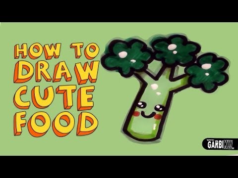 how to draw cute food