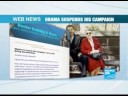 Web salutes Obama's decision to suspend campaign