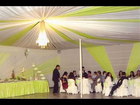 decoraciones - este video contiene fotos sobre decoraciones de locales para rearizar fiestas de 15 años y matrimonios como tambien contiene fotos de toldos con una gan vari...