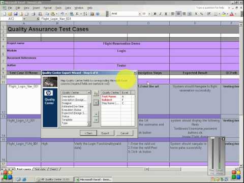 how to export test cases from qc to excel