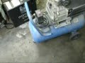 spray with old air compressor.
