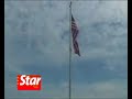 Jalur Gemilang flying high at Middle Rocks