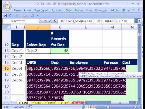 how to isolate certain cells in excel