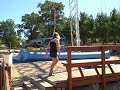 unsuspended free fall drop...100+ ft into a net below!!