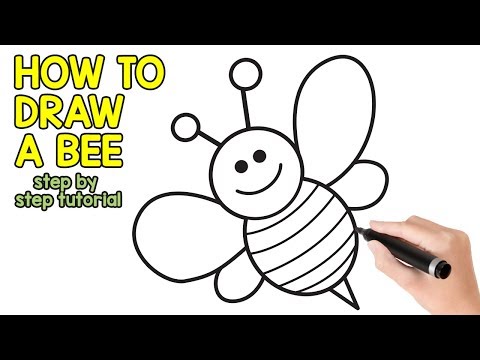 video-linktoworks-How to Draw a Bee Step by Step Drawing Tutorial - YouTube