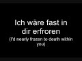 Oomph! - Lass mich raus (Lyrics w/ English Translation)