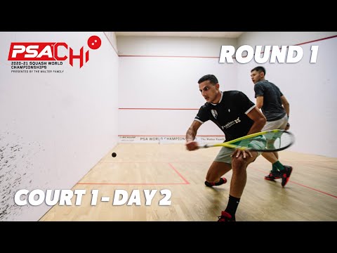 Live Squash - PSA World Championships 20/21 - Rd 1 - Court 1 - Day 2