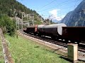 Gotthard line - Wassen - freight train with 2 DB BR 185 Gotthard line - Wassen - freight train with 2 DB BR 185