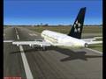 FS2004 US Airways A319 pousando em Albany