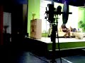 tv pink great host rabija and tinka milinovic relaxing and chatting during an intermezzo break in live tv show balkan net in banja luka studio.