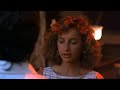 Best part of Dirty Dancing movie. DIRTY DANCING is a film about change. The evolving nature of relationships within the family, the changes in one's view of the world during their coming of age, etc. The story takes place during August of 1963, the final weeks of the last summer of innocence for the American people. The many personal changes experienced by the characters reflect the many changes in American society that would be marked by the Kennedy assassinations and Vietnam. Female movie go'ers adored this film and repeated trips to the movie houses made it the world's most successful dance movie. As a male I find the romantic pairing of ultimate stud Patrick Swayze with very plain Jennifer Grey very hard to accept. This would be fatal for most romantic dramas, and it also may have create the intense dislike expressed by most male reviewers. The film's soundtrack found #1 status before the release of the movie. To this day it is nearly impossible to attend a wedding reception without hearing a DIRTY DANCING song. Near the midpoint of the film Baby's mother wakes up and asks Baby's father, 