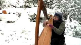 Frosty the Snowman on an Eos Harp