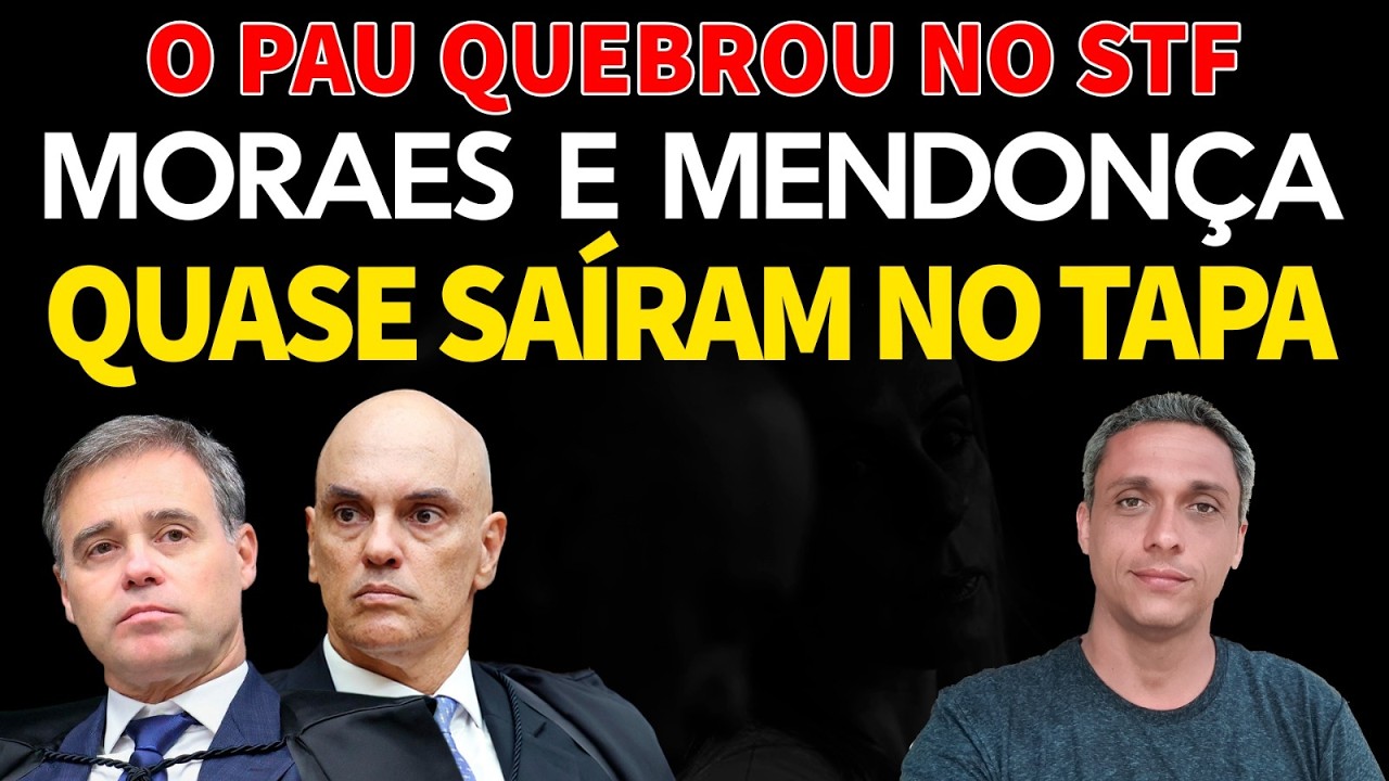 O PAU QUEBROU NO STF - Moraes e mendonça quase saem no tapa durante reunião