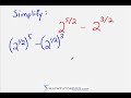 Fractional Exponents Simplification Example