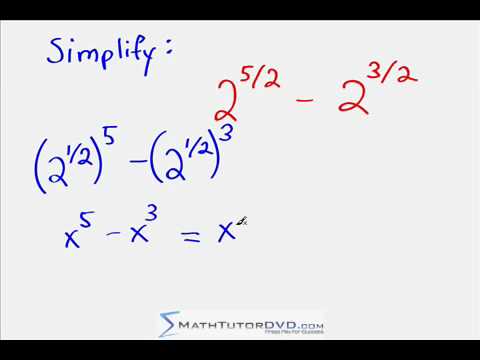 how to get rid of an exponent in an equation