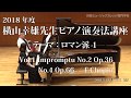 第5回 2018年度 横山幸雄ピアノ演奏法講座 Vol.1