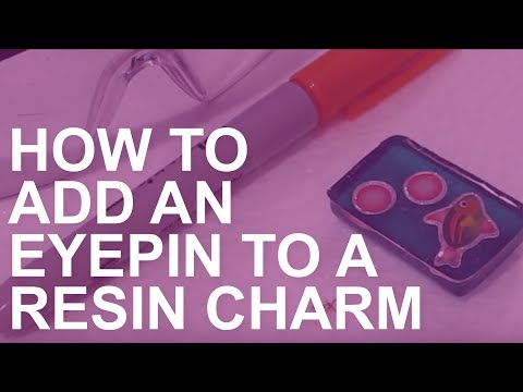 How to add an eyepin to resin charms