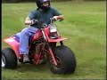 82 atc 250r grass drifting   3 wheeler