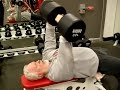 Mike Brown with 120-lb dumbbells