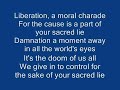 Sacred Lie- Disturbed with Lyrics Sacred Lie- Disturbed with Lyrics