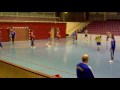 Handbolls Landslaget tränar i Sporthallen.