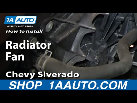 How To Install Replace Remove Radiator Fan 2008-13 Chevy Siverado GMC Sierra