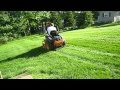 Scag Mowing with striping roller