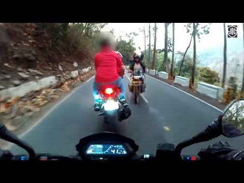 Drunk biker HIT My Dominar400 & CBR250 || ROAD RAGE || JOC vlogs