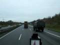 Bundeswehrkolonne auf der Autobahn Teil 1