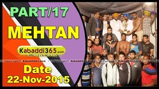  Mehtan ( Phagwara) Kabaddi Tournament 22 Nov 2015