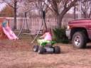 Cheyenne and Madi riding the 4-wheeler