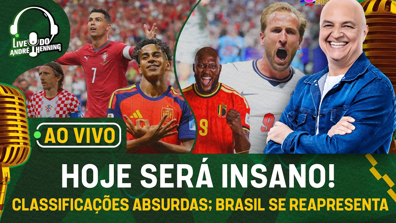 Ao Vivo: Cr7 E Yamal Em Campo; Inglaterra E Bélgica Passam Com Emoção; Praparação Do Brasil E +