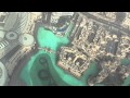 النافورة الراقصة في برج خليفة - تصوير من فوق البرج