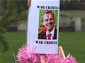 brian haw has staged a peace protest on london's parliament square since june 2001, trying to change britain's policy on iraq. this is his christmas message.