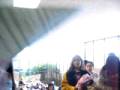 Taylor throwing a huge airplane down the stairs at Mckinney High School