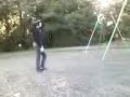 Kid Hit By A Swinging Fat Kid