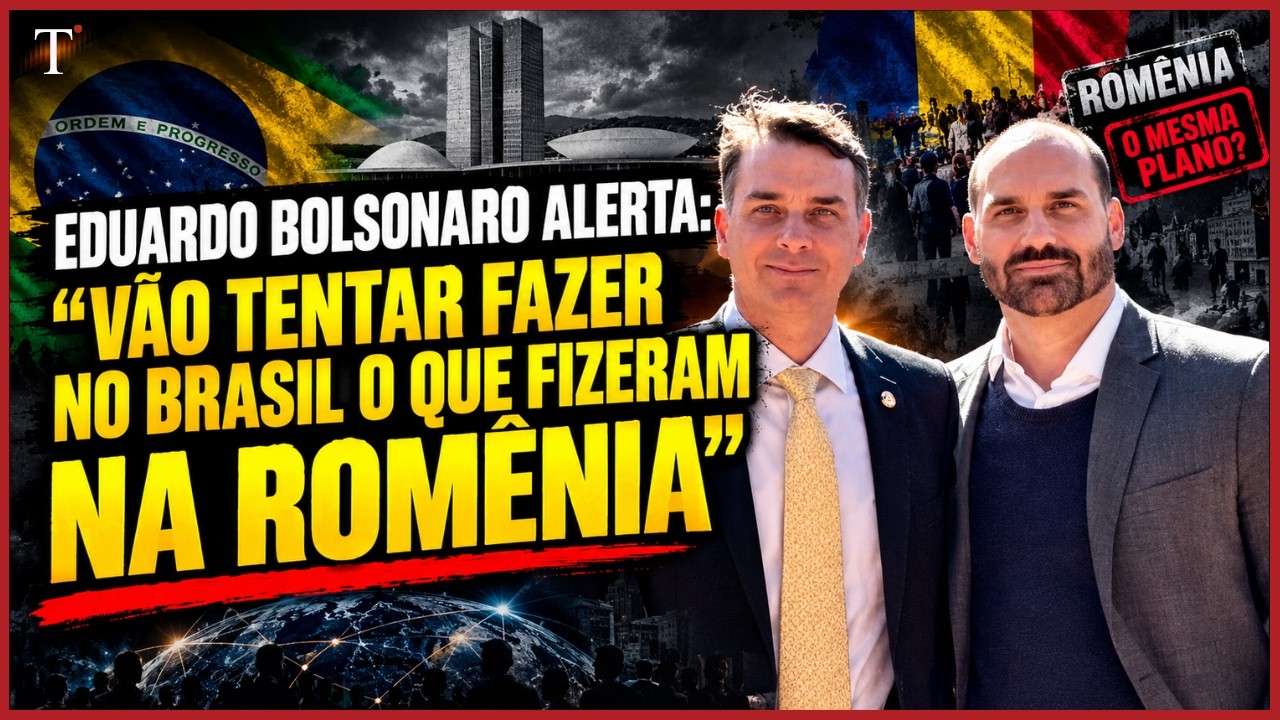 EDUARDO BOLSONARO ALERTA: “VÃO TENTAR FAZER NO BRASIL O QUE FIZERAM NA ROMÊNIA”