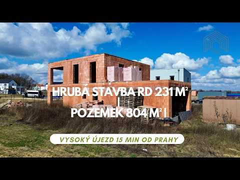 Video Hrubá stavba RD 231 m² | pozemek 804 m² | Vysoký Újezd u Berouna