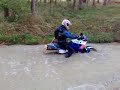 motorbike in deep water