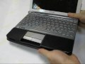 PDair Leather Case for Toshiba Mini NB200 - Book Type (Black)