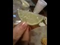 Baby eating lime
