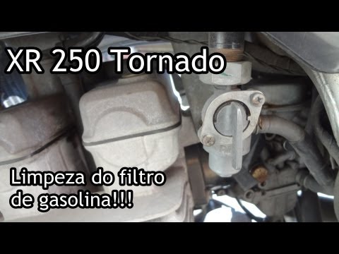 tornado 250 - As motos carburadas da Honda possuem uma tela para filtragem da gasolina dentro da torneira de combustível, e essa tela tem que ser limpa de vez em quando. V...