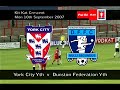 York City (Yth) v Dunston Federation (Yth) - 10.09.07
