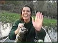 Liz catching an 8 lb largemouth bass Liz catching an 8 lb largemouth bass