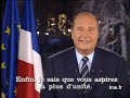 31 decembre 1998 les voeux du pr�sident jacques chirac aux fran�ais : - 