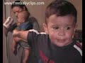 Little boy thinks theres blood on his baby brothers cheek